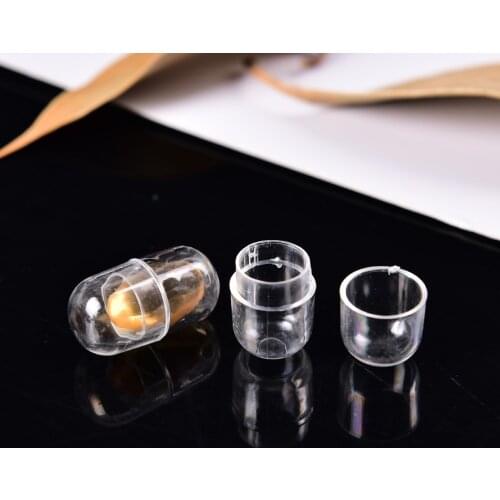 10Pcs Small 14mm White Gelatin Empty Capsules, Hollow Gelatin Capsules, Medicine Capsule Clear Mini Empty Pill Capsule