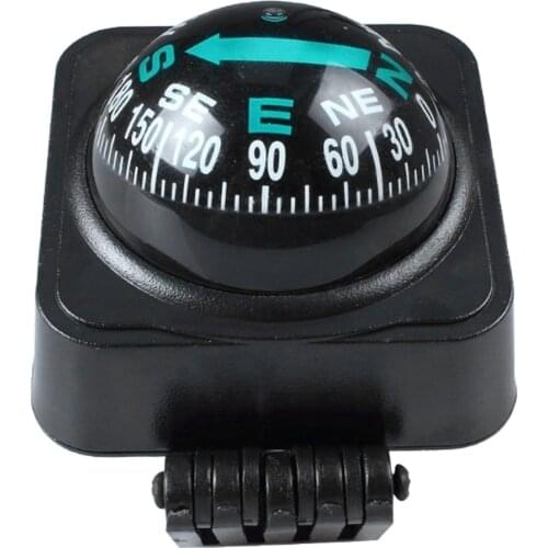 1 Pc Adjustable Dashboard Navigation Compass Direction Guide Ball Travel Driving For Auto Car Turck Marine Boat Vehicle