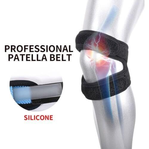 1/2PCS Adjustable Patella Knee Tendon Strap Kneepad Support Professional Protector Pad Belted Sports Knee Brace Black Keenpads