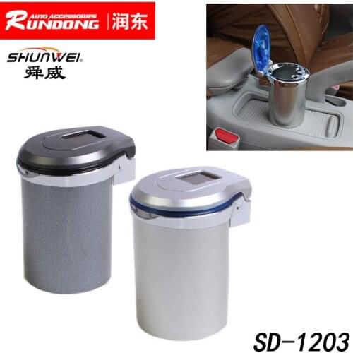 Shunwei solar LED ashtray with LED lamp ashtray SD-1203