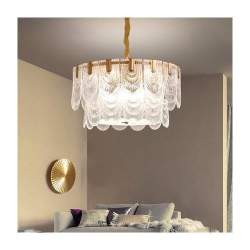 LED Light Modern Pendant Lights Fixture Luxury Bronze Hanging Lamp Glass Copper Home Indoor Lighting Living Room Bedroom Lustre