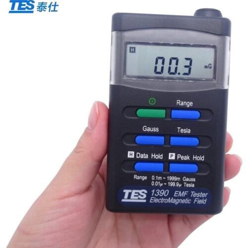 TES-1390 EMF Tester ElectroMagnetic Field Tester EMF Radiation Levels Tester