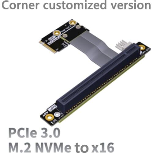 M2 NGFF NVMe STX mainboard graphics card extension line to PCIE x16 M.2 to 90 16x Camber type extension connection cable