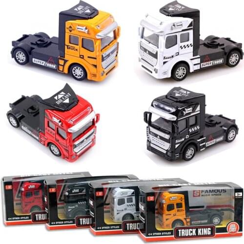 1:32 toy car alloy cargo truck metal Front pull back vehicle children boys girls gift decoration collocation
