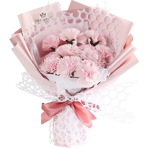 1 Bundle Soap Flower Carnation Simulation Home Decor Wedding Decoration Artificial Flowers Flower Rose Soap Bouquet Mothers Day