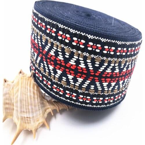 10Yards 42mm 1-1/2'' Bow Clothing Accessories Ribbon Geometric Embroidery Woven Jacquard Ribbon Gift Wrapping Wedding Decor