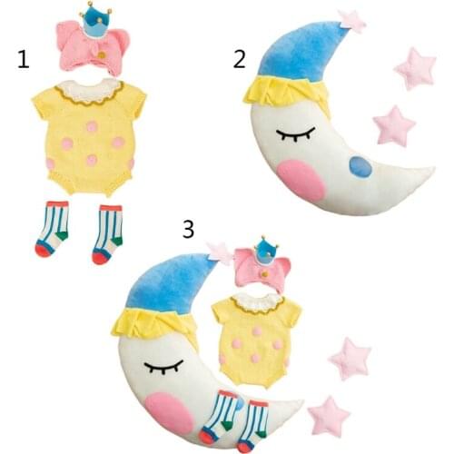 3/6Pcs Baby Cotton Hat Romper Socks Set Newborn Photography Props Infant Outfits