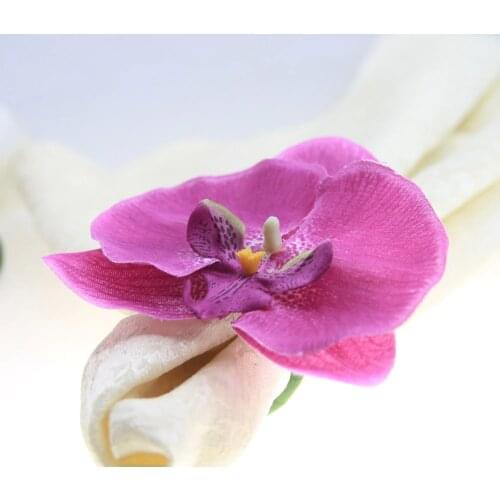 Free shipping butterfly flower napkin ring wedding holiday decoration , cheap napkin holder 12 pcs