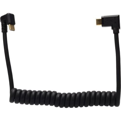 Coild USB C To USB C Fast Charging Cable, 180 Degree U Shape Type C To Type C Male To Male Right Angle USB C Charging Cable