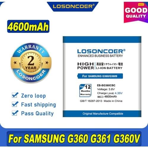 LOSONCOER 4200mAh For Samsung Galaxy CORE Prime G3606 G3608 G3609 J2 2015 Genuine EB-BG360BBE EB-BG360CBE /CBU/CBZ EB-BG360CBC