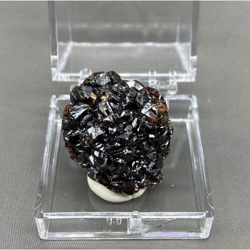 Best! 100% Natural rare sphalerite mineral specimens stones and crystals quartz crystals healing crystal box size 3.4 cm