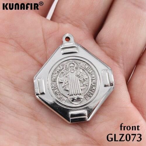 Small Hamsa hand Hamesh Hand khamsah amulet Catholic church Exorcism stainless steel pendant