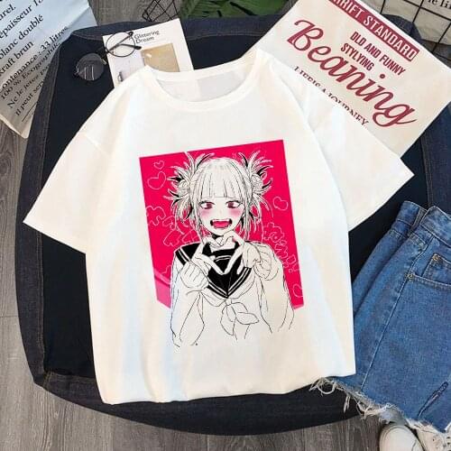 My Hero Academia Cute Anime T Shirt Women Casual Harajuku Tee Oversize Female T-Shirt Summer Ahegao Tshirt Dropship