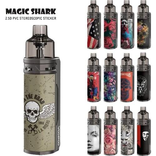 Original 3M PVC Devil USA Flag Messi Flower Stereo Cover Case Sticker Skin Tape Film for Voopoo DRAG S