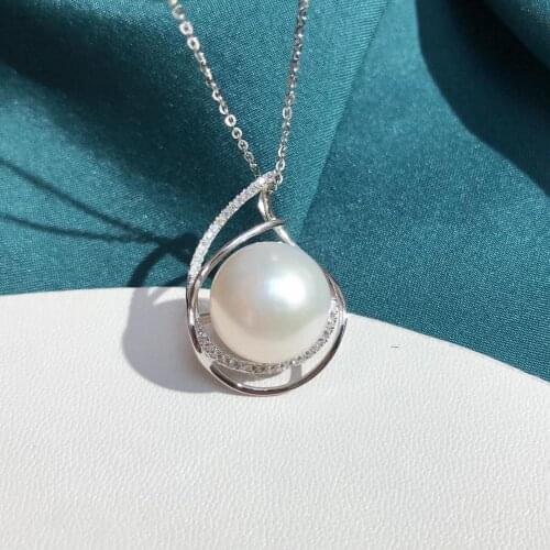 Creative New 925 Sterling Silver Pendant Base Settings Mountings Findings Parts for Pearl Crystal Jade Agate 5pcs/lot