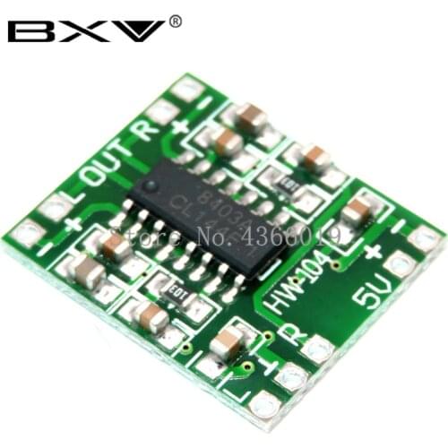 5PCS PAM8403 Super mini digital amplifier board 2 * 3W Class D digital amplifier board efficient 2.5 to 5V USB power supply