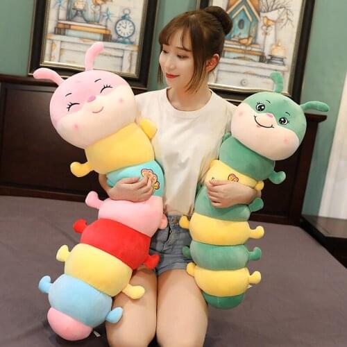 60-90CM Super Lovely Butterfly Worm Color Plush Toy Insect Household Adornment Children Enjoy The High Quality Gift