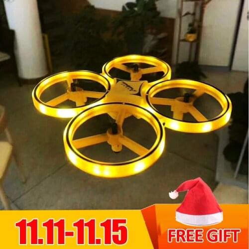 RC Drone UFO toys Watch Gesture Flying ball Helicopter Hand Infrared Electronic Quadcopter Interactive Induction dron Kids toys