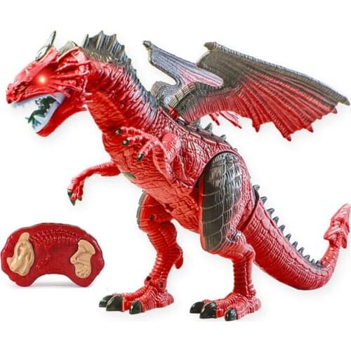 45 CM Dinosaur Spray Dragon Roar Walking Electric Remote Control Simulation Animal Model Kids Toys Children Boys Birthday Gift