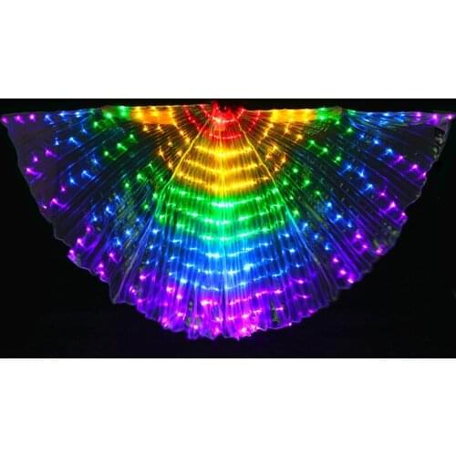 Performance Prop Women Dance Girls DJ LED Wings Light Up Wing Costume LED Butterfly Rainbow Stage birthday gifts favors