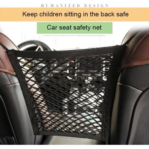 Car Interior Trunk Seat Back Elastic Mesh Net Car Styling Storage Bag Pocket Cage Grid Pocket Holder Car Accessories