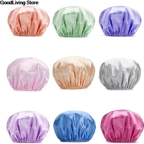 1PC Home Waterproof Shower Cap Swimming Hats Hotel Elastic Shower Cap Hair Cover Products Bath Products Bath Different Colors