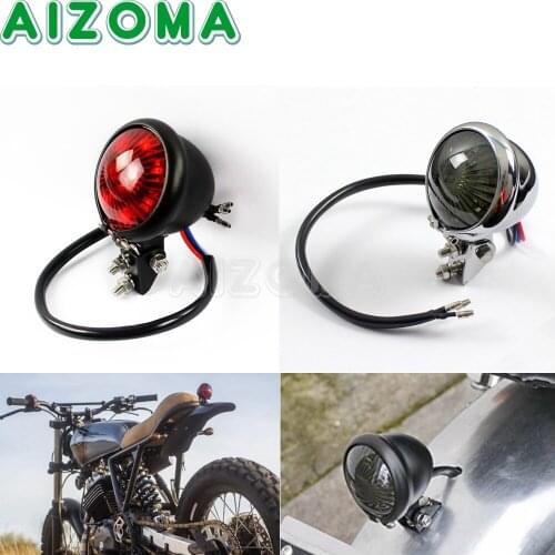 LED Taillight Cafe Racer Motorcycle Bates Adjustable Stop Tail Light For Harley XL 883 1200 Honda CB500 CB650 Chopper Yamaha