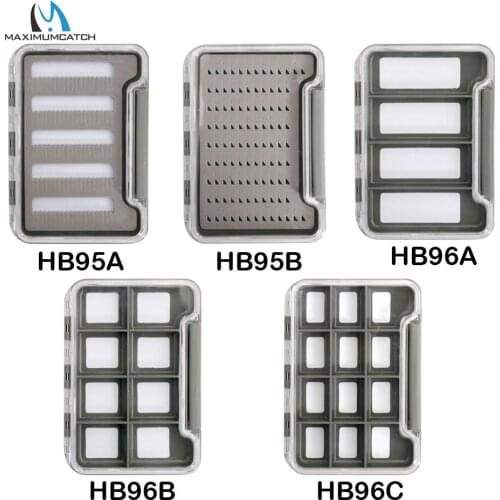 Maximumcatch Slim Waterproof Plastic Fly Fishing Box One-Side Keeping Flies and Hooks Fly Tackle Box