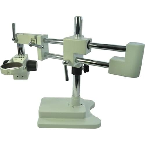 Trinocular Microscope Big Size Adjustable Boom Table Working Stand Holder + 76mm Ring Holder + Multi-axis Adjustable Metal Arm