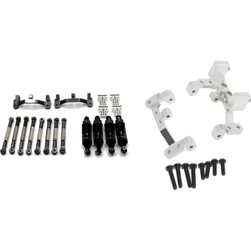 Pull Rod Tie Rod Pull Rod Base Shock Absorber For WPL B14 B24 C14 C24 & Pull Rod Base Seat Axle Up Servo Bracket Mount