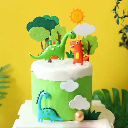 Baby Shower Favor Dinosaur birthday party cake Ornaments topper decor for baby Boy favor Dinosaur party cake diy decor Supplies