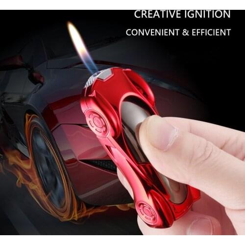 Unique Sports Car Inflatable Butane Gas Lighter Cigarette Cigar Lighters Igniter Gadgets for Men Torches Ligher Smoke Accesoires