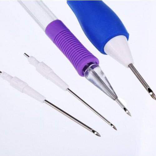 Magic DIY Hand Embroidery Pen Patch Knitting Sewing Tool Kit Punch Needle CLH@8