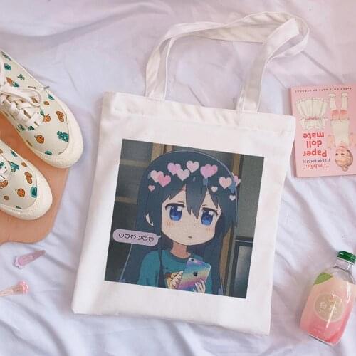 Japanese new cute Kawaii canvas large capacity womens college Harajuku sweet fun fashion cartoon Vintage shoulder bags