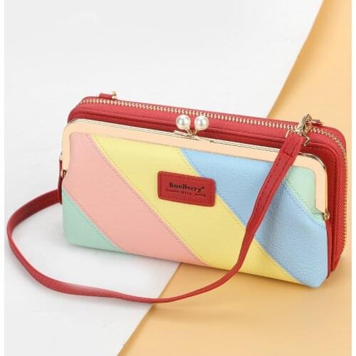 Mobile Phone Bag Womens Leather Large-Capacity Zipper Diagonal Womens Bag Fashion Horizontal Ladies Wallet