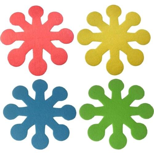 1Set/4Pcs Heat Insulation Pad Bowl Mat Coaster Household Tea Cup Mat Flower Pan & Dish Protectors, Assorted Colors