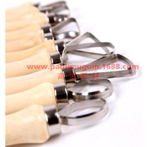 10 Piece wooden knife set DIY mould of clay scraper with big head for clay trimming Ceramic art tools