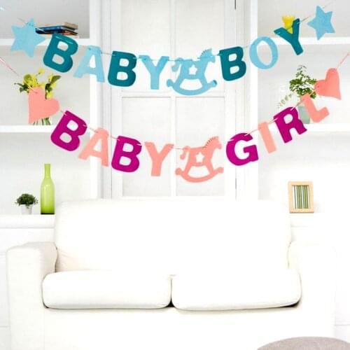 3M New Style Baby Shower Baby Bunting Party Favor Party Boy Girl Felt Banner Party Decoration Supplies