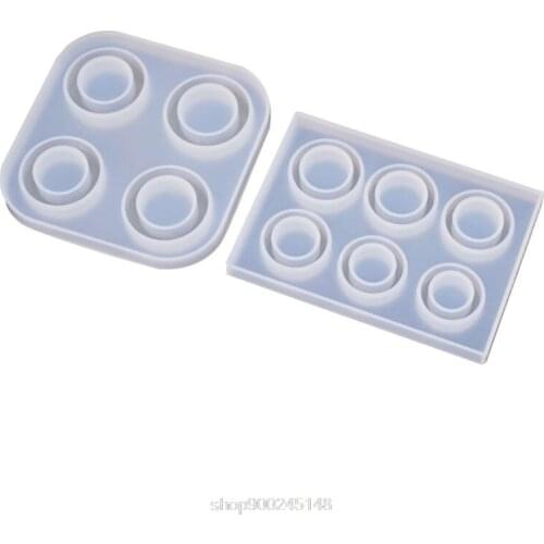 4/6 Grid DIY Handmade Rings Shape Silicone Epoxy Mold UV Resin Moulds Pendant Tools Jewelry Making N18 20 Dropshipping