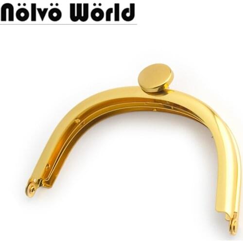 2-10-20 pieces 12*7cm Satin gold Aluminum wholesale purse handles handles bags accessories handles for handbags