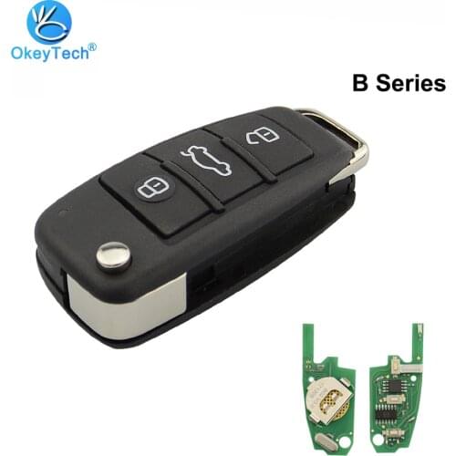OkeyTech B02 Remote Control Car Key B-Series 3 Button KD Remote Key for Audi A6L Work With URG200/KD900/KD200 Key Programmer