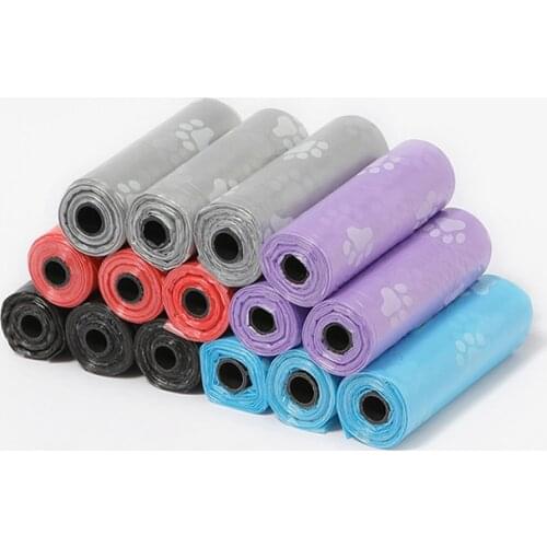Biodegradable Pet Dog Poop Bag Zero Waste Dog Pooper Bags Paw Doggy Litter Poop Bag Dispenser Pets Products for Dogs 20 Rolls