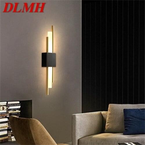DLMH Nordic Brass Wall Lamp Modern Sconces Simple Design LED Light Indoor For Home Decoration