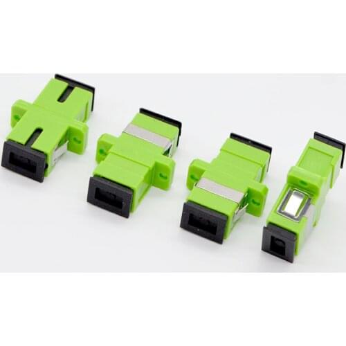 Special Wholesale HOT SALE New SC/APC Fiber Optical Connector Flange head Coupler simplex SC-SC Adapter 300pcs/lots For Russia