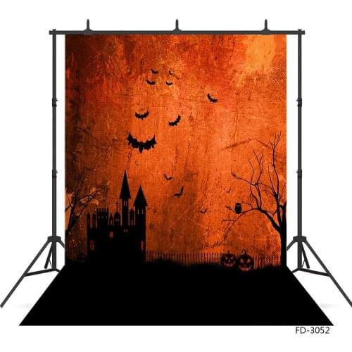 Castle Bats Dead Tree Photo Backdrop for Halloween Computer Printed Backgrounds for Children Baby Shower Photoshoot Photobooth