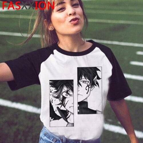 Asta Black Clover t-shirt male harajuku kawaii kawaii japanese top tees summer top harajuku kawaii