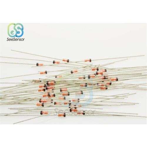 100Pcs Germanium Diode 1N34A DO-35 1N34 IN34A for TV FM AM Radio Detection
