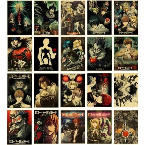 Japanese retro anime canvas painting death note posters and prints art print mural pictures childrens room home wall decoration