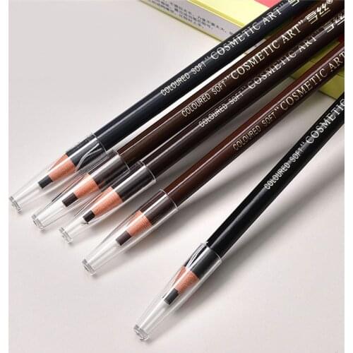 Microblading Eyebrow Pen Waterproof Permanent Makeup Eye brow Pencil Positioning Lip Dark Brown Eyebrow Makeup Cosmetics