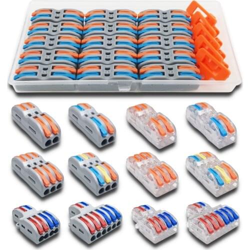 Mini Fast Boxed Wire Connector 422/423/42 SPL-42/62 Compact Conductor Spring Wiring Connector Conductor Push-in Terminal Block